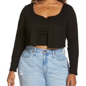 BP. Crop Rib Cardigan & Camisole Set